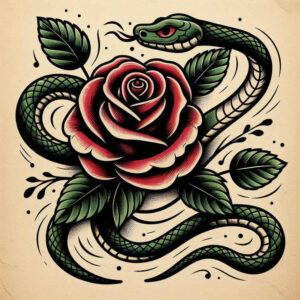 old-school-classic – tattoo design ideas free ai generated – no-shading – for-upper-chest – Gallery: old-school-neo-traditional-inkby-ai
