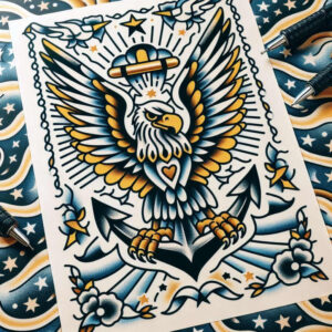 old-school-comic-style – tattoo design ideas free ai generated – delicate – for-forearm – Gallery: old-school-neo-traditional-inkby-ai