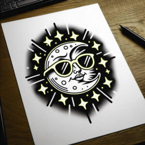 old-school-comic-style – tattoo design ideas free ai generated – diminutive – for-lower-chest – Gallery: old-school-neo-traditional-inkby-ai