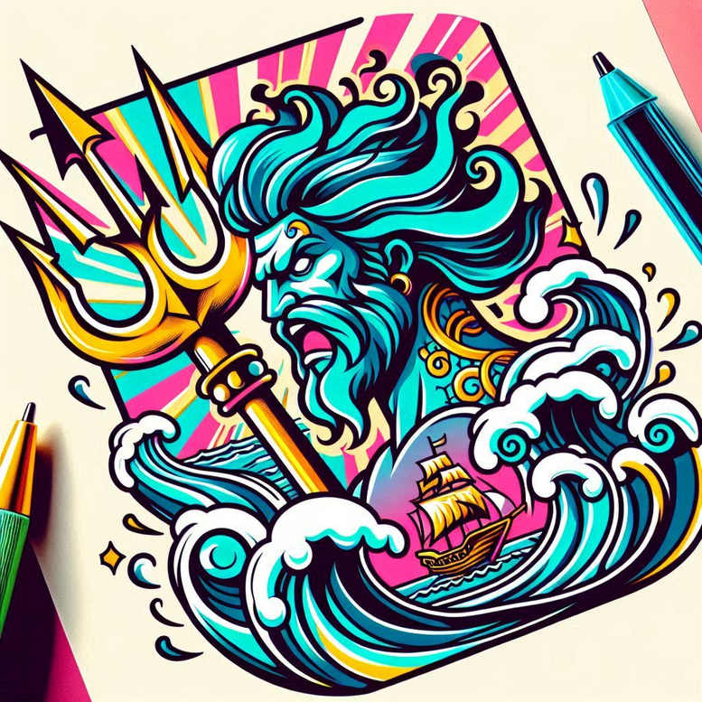 old-school-comic-style – tattoo design ideas free ai generated – iconic – for-palm – Gallery: old-school-neo-traditional-inkby-ai
