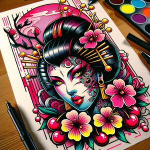 old-school-comic-style – tattoo design ideas free ai generated – minimalist-script – for-ankle – Gallery: old-school-neo-traditional-inkby-ai