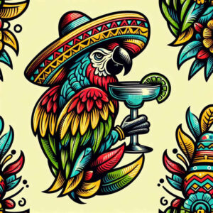 old-school-hand-tattoo – tattoo design ideas free ai generated – small-detail – for-lower-thigh – Gallery: old-school-neo-traditional-inkby-ai