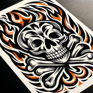 old-school-motifs – tattoo design ideas free ai generated – clear-cut – for-lower-chest – Gallery: old-school-neo-traditional-inkby-ai