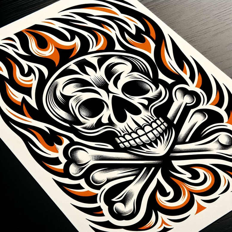 old-school-motifs – tattoo design ideas free ai generated – clear-cut – for-lower-chest – Gallery: old-school-neo-traditional-inkby-ai