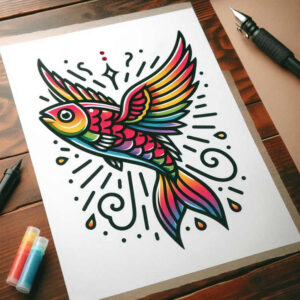 old-school-motifs – tattoo design ideas free ai generated – symbol-mark – for-side-torso – Gallery: old-school-neo-traditional-inkby-ai