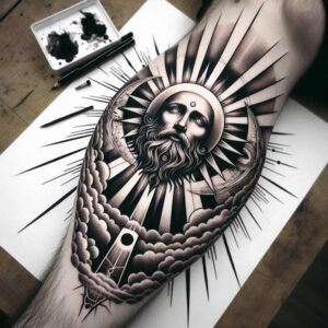 old-school-nautical – tattoo design ideas free ai generated – minimal-texture – for-nape – Gallery: old-school-neo-traditional-inkby-ai