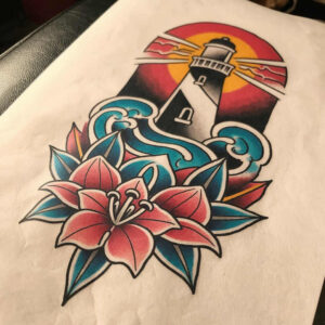 old-school-sailor – tattoo design ideas free ai generated – gentle – for-back-shoulder – Gallery: old-school-neo-traditional-inkby-ai