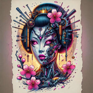old-school-shading – tattoo design ideas free ai generated – delicate – for-upper-back – Gallery: old-school-neo-traditional-inkby-ai