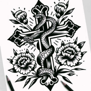 old-school-skulls – tattoo design ideas free ai generated – compact – for-collarbone – Gallery: old-school-neo-traditional-inkby-ai