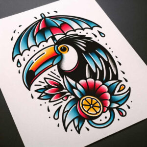 old-school-skulls – tattoo design ideas free ai generated – essential-lines – for-shoulder-blade – Gallery: old-school-neo-traditional-inkby-ai