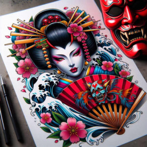 old-school-skulls – tattoo design ideas free ai generated – refined – for-shoulder-blade – Gallery: old-school-neo-traditional-inkby-ai