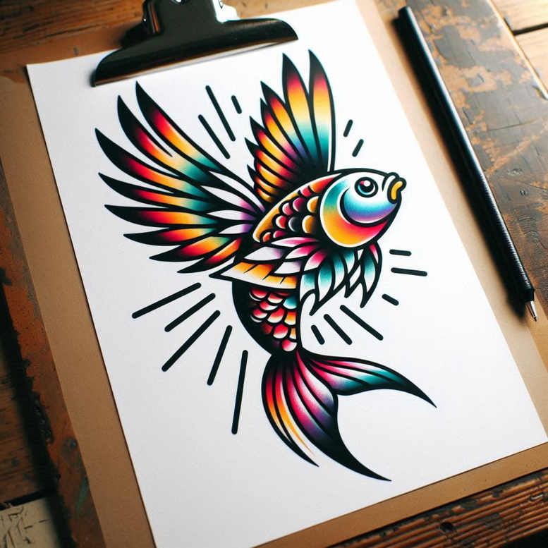 old-school-tattoo – tattoo design ideas free ai generated – no-background – for-side – Gallery: old-school-neo-traditional-inkby-ai