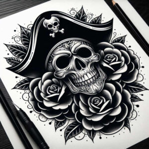 old-school-tattoo-with-motif – tattoo design ideas free ai generated – simple-form – for-ankle – Gallery: old-school-neo-traditional-inkby-ai