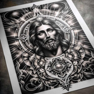 retro-tattoo – tattoo design ideas free ai generated – concise – for-nape – Gallery: old-school-neo-traditional-inkby-ai