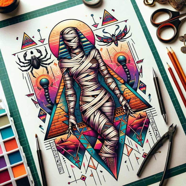 retro-tattoo – tattoo design ideas free ai generated – mini-ink – for-neck – Gallery: old-school-neo-traditional-inkby-ai