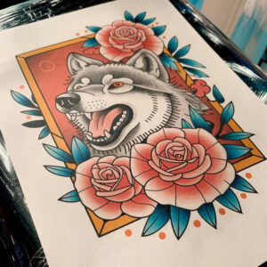 retro-tattoo – tattoo design ideas free ai generated – plain-tattoo – for-nape – Gallery: old-school-neo-traditional-inkby-ai