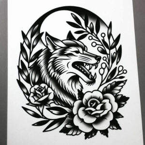old-school-neo-traditional tattoo design ideas glossy bright colors embodying resilience