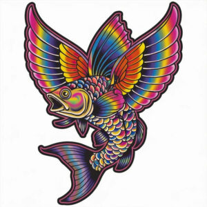 old-school-neo-traditional tattoo design ideas saturated classic motifs for thigh