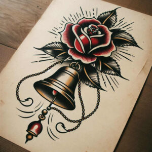 old-school-neo-traditional tattoo design ideas minimal classic motifs symbolising courage