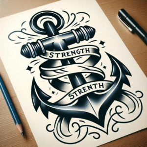 old-school-neo-traditional tattoo design ideas bokeh classic themes symbol of determination