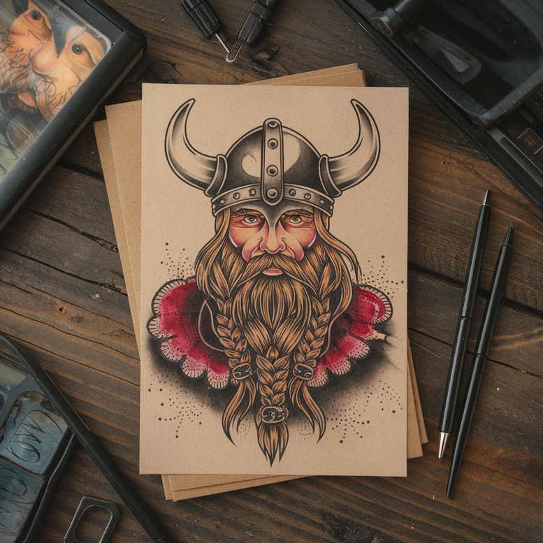 old-school-neo-traditional tattoo design ideas vivid classic themes symbolising strength