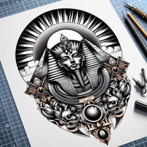 old-school-neo-traditional tattoo design ideas wide-angle colorful represents endurance