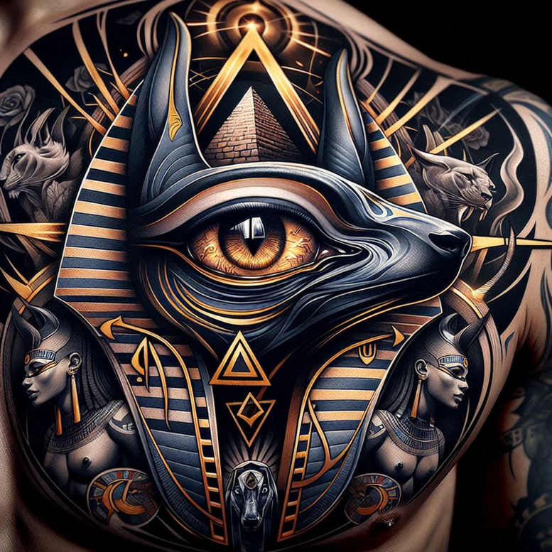 old-school-neo-traditional tattoo design ideas vector-style colorful stands for strength