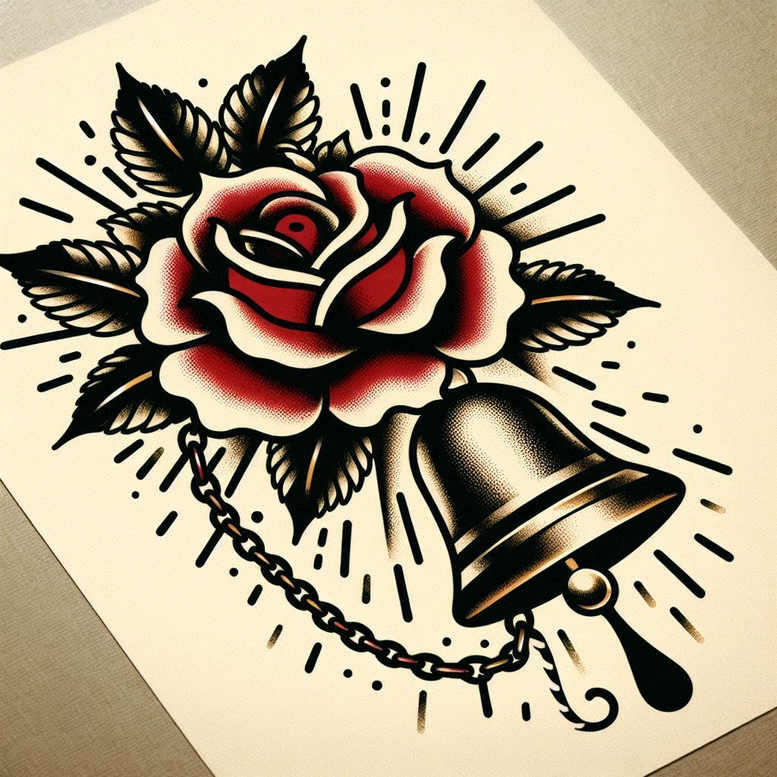 old-school-neo-traditional tattoo design ideas ornate detailed shows perseverance