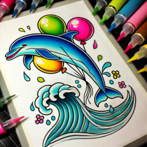 old-school-neo-traditional tattoo design ideas watercolor-style graphic represents resilience