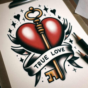 old-school-neo-traditional tattoo design ideas smooth graphic symbol of strength