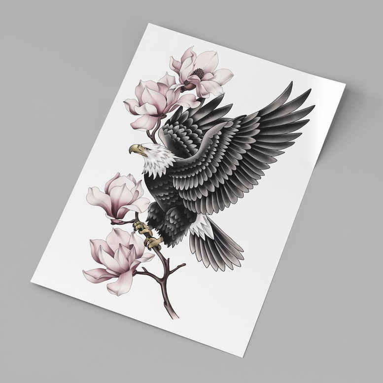 old-school-neo-traditional tattoo design ideas vibrant iconic imagery embodying endurance