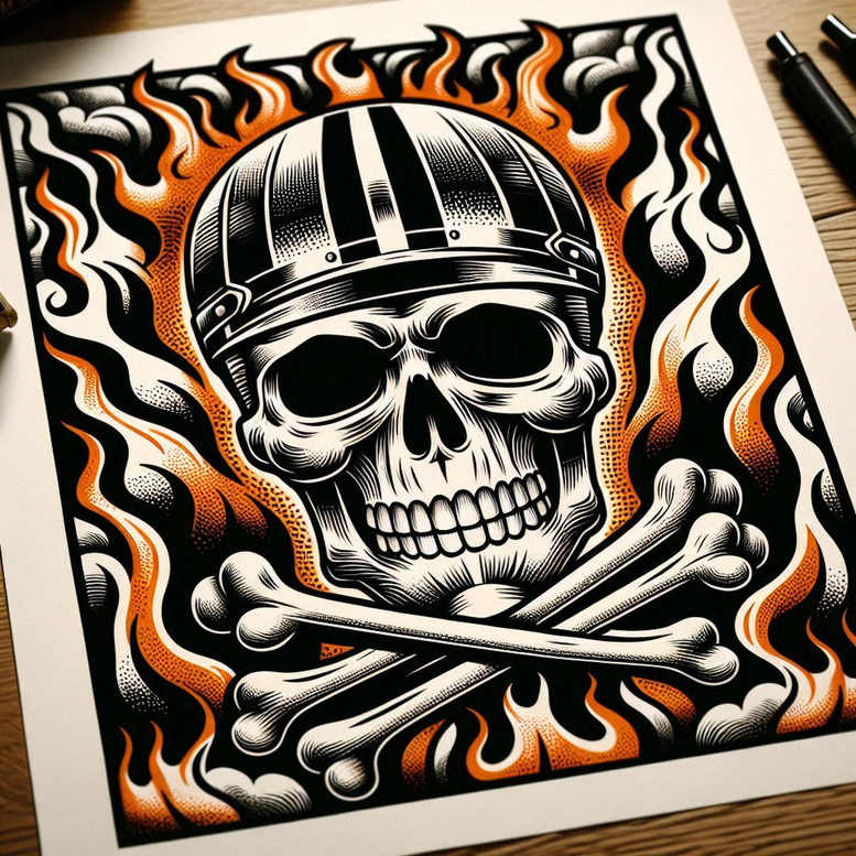 old-school-neo-traditional tattoo design ideas fine-line retro-inspired for shoulder blade