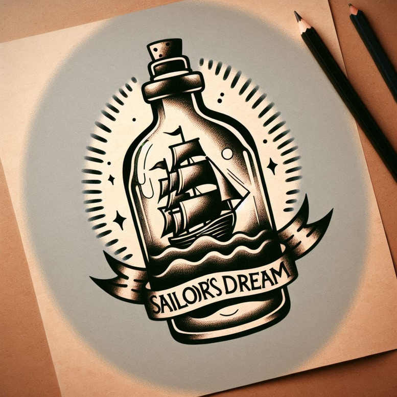 old-school-neo-traditional tattoo design ideas ultra-detailed smooth gradients stands for perseverance