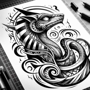 old-school-neo-traditional tattoo design ideas vibrant solid fills for abdomen