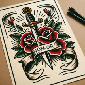 tattoo-with-bold-lines – tattoo design ideas free ai generated – micro-line – for-toe – Gallery: old-school-neo-traditional-inkby-ai
