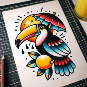traditional-motifs – tattoo design ideas free ai generated – pure-design – for-back-shoulder – Gallery: old-school-neo-traditional-inkby-ai