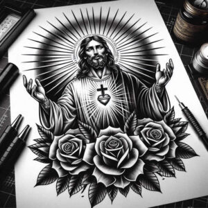 traditional-style – tattoo design ideas free ai generated – single-dot – for-ankle – Gallery: old-school-neo-traditional-inkby-ai