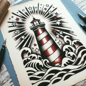 vintage-tattoo – tattoo design ideas free ai generated – dotwork – for-back-of-neck – Gallery: old-school-neo-traditional-inkby-ai