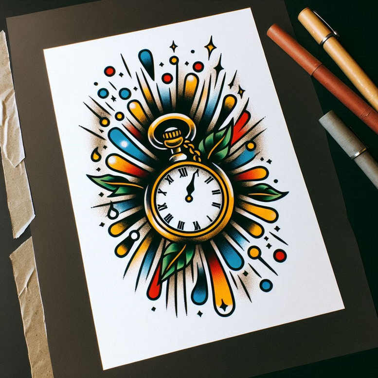 vivid-colors – tattoo design ideas free ai generated – airy – for-shoulder – Gallery: old-school-neo-traditional-inkby-ai