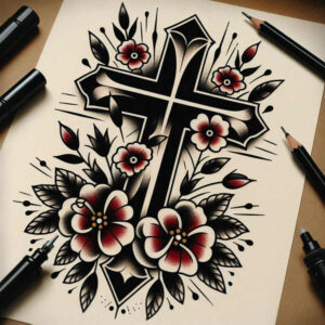 vivid-colors – tattoo design ideas free ai generated – slender – for-inner-arm – Gallery: old-school-neo-traditional-inkby-ai