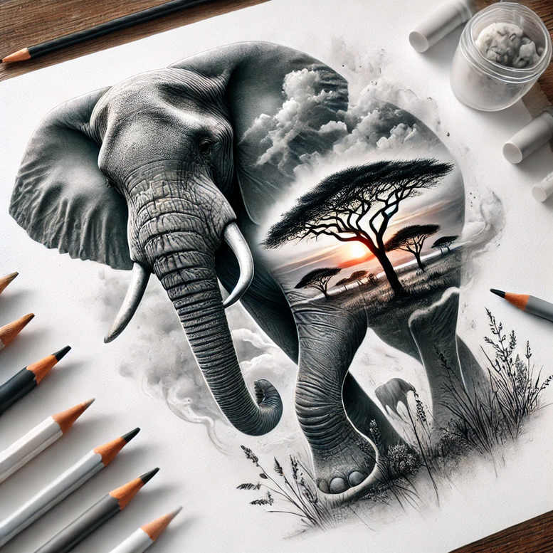 animals-in-motion – tattoo design ideas free ai generated – surrealism-fragmentation – for-palm – Gallery: other-animals-inkby-ai