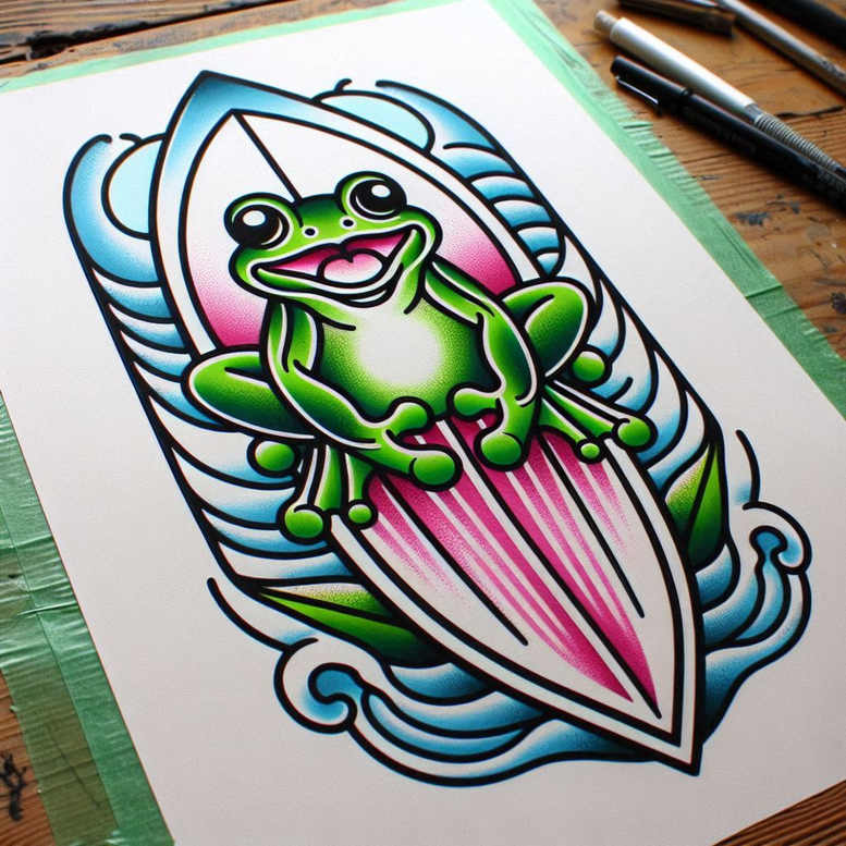 animals-with-3d-effects – tattoo design ideas free ai generated – neotraditional-layered-fill – for-knee – Gallery: other-animals-inkby-ai