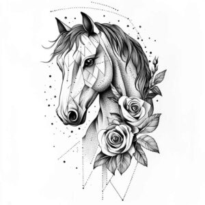animals-with-spiritual-motif – tattoo design ideas free ai generated – neotraditional-rich-shading – for-behind-ear – Gallery: other-animals-inkby-ai