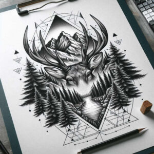 animals-with-tenderness – tattoo design ideas free ai generated – neotraditional-layered-color – for-lower-back – Gallery: other-animals-inkby-ai