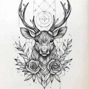 domestic-animals – tattoo design ideas free ai generated – surrealism-ambiguous-space – for-scapula – Gallery: other-animals-inkby-ai