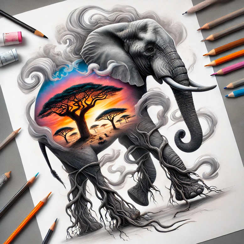 reptiles – tattoo design ideas free ai generated – surrealism-displaced-objects – for-foot – Gallery: other-animals-inkby-ai