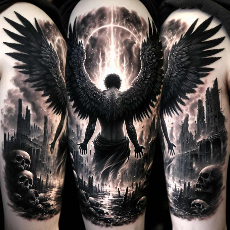 other-animals tattoo design ideas Surrealism shimmering forms detailed anatomy symbol of resilience