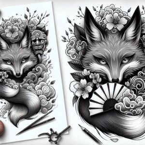 abstract-asian-patterns – tattoo design ideas free ai generated – neotraditional-bold-color – for-lower-arm – Gallery: other-asia-inkby-ai