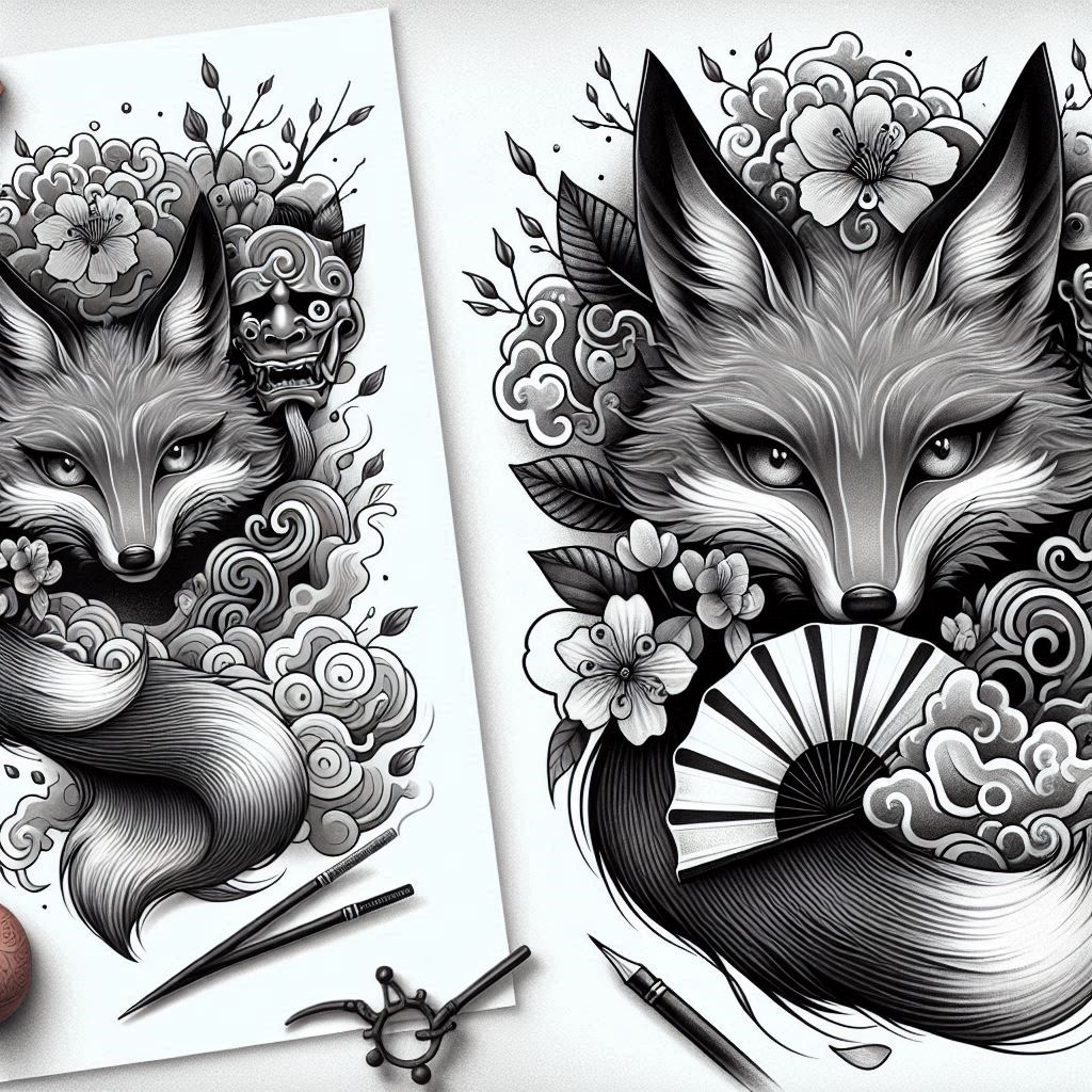 abstract-asian-patterns – tattoo design ideas free ai generated – neotraditional-bold-color – for-lower-arm – Gallery: other-asia-inkby-ai
