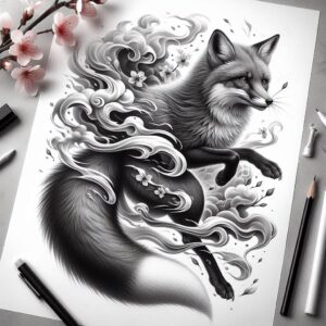 chinese-tattoo-realism-seamless-blend-for-calf – tattoo design ideas free ai generated – Gallery: other-asia-inkby-ai